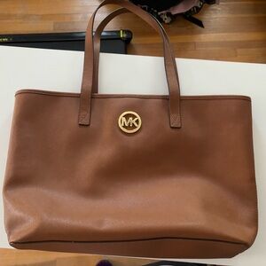 MICHAEL Michael Kors Leather Tote | 10.5 height x 18 length x 4.5 width |